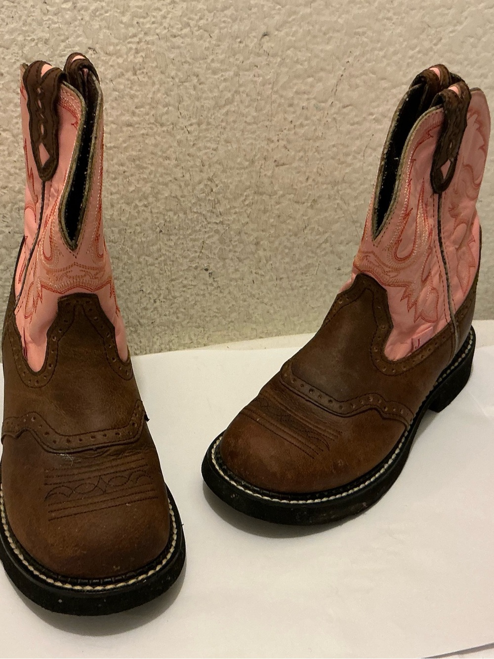 Justin Gypsy Boots Womens Size 7.5B Brown Western Round Toe Cowboy L9901